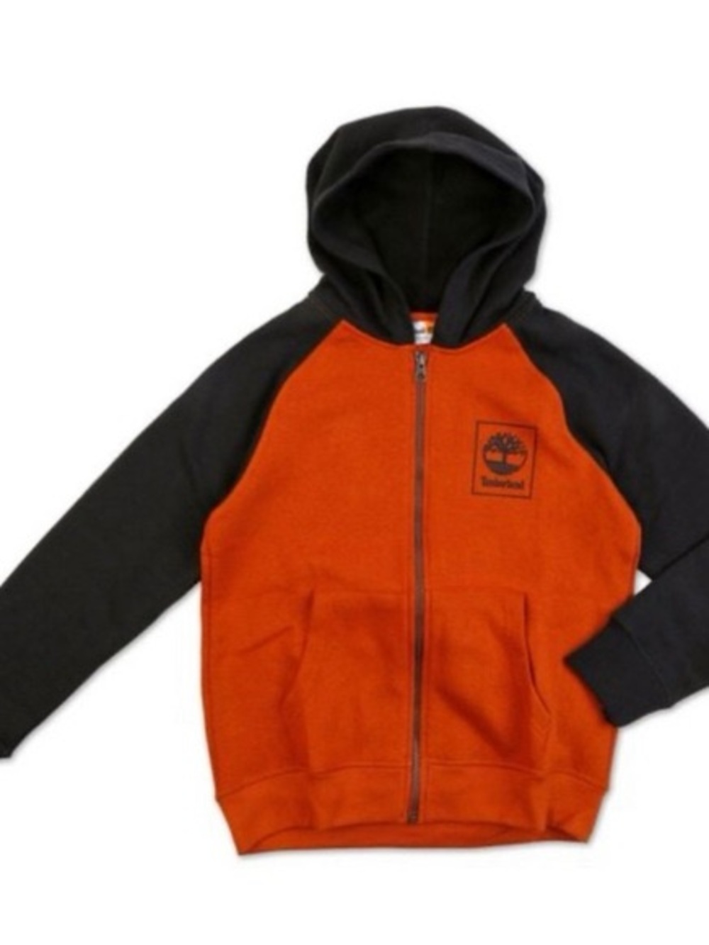 Timberland Kids Orange and Black Full-Zip Hoodie - Picture 3 of 12